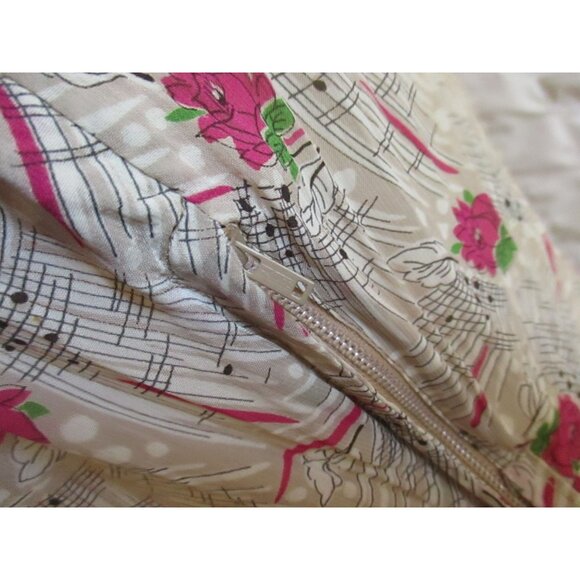 1OF1 10/12 Handmade Granny Vintage Women's Dress 1950's Atomic Tulip Print USA M - Picture 10 of 14